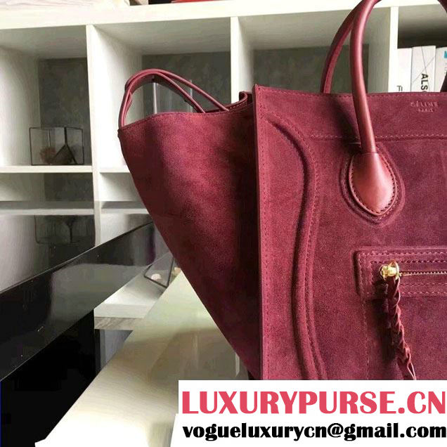 Celine Luggage Phantom Bag in Original Suede Leather 2017