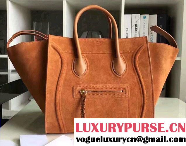 Celine Luggage Phantom Bag in Original Suede Leather 2017