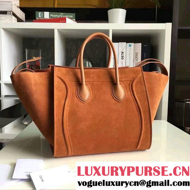 Celine Luggage Phantom Bag in Original Suede Leather 2017