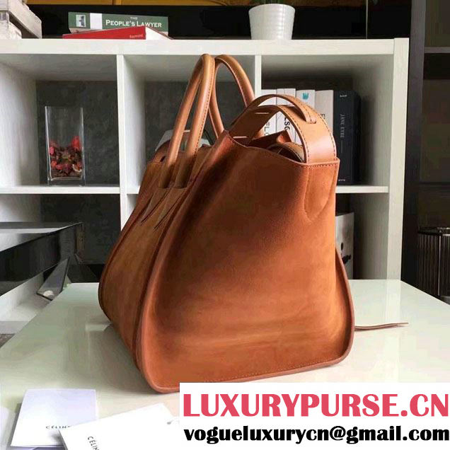 Celine Luggage Phantom Bag in Original Suede Leather 2017