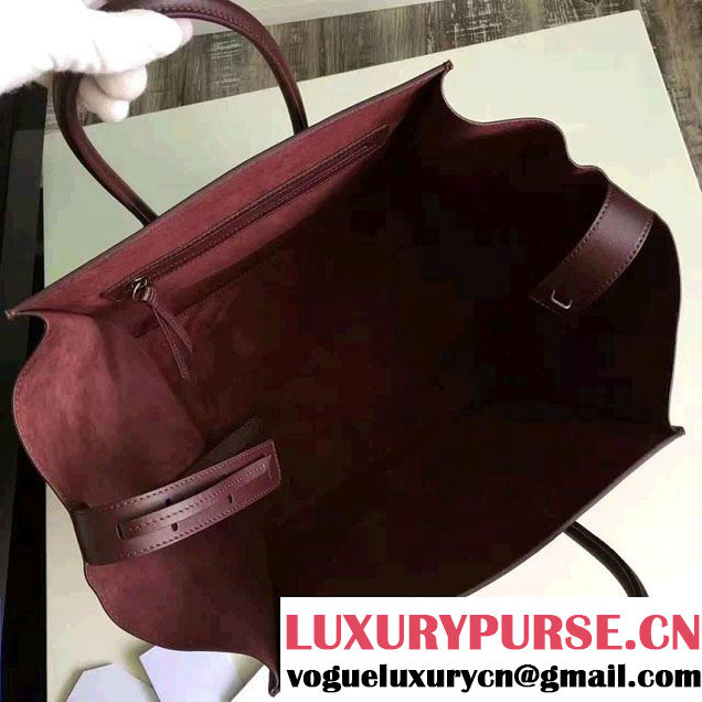 Celine Luggage Phantom Bag in Original Smooth Leather Burgundy 2017