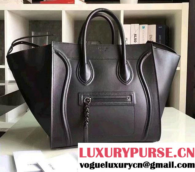 Celine Luggage Phantom Bag in Original Smooth Leather Black 2017