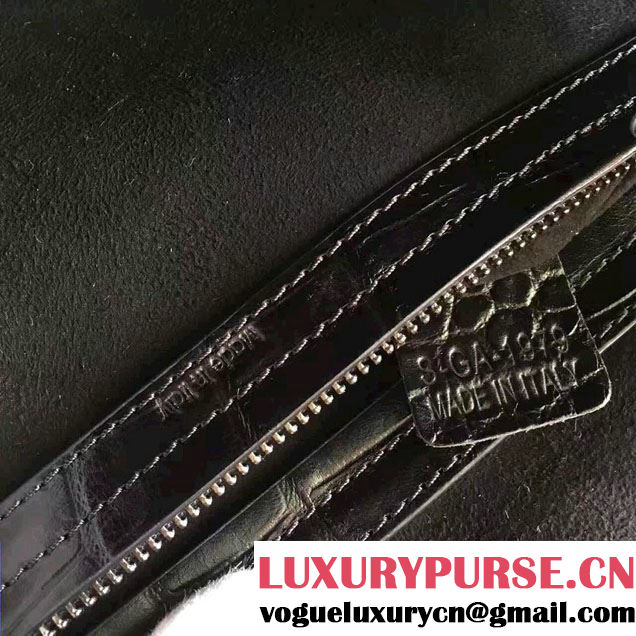 Celine Luggage Phantom Bag in Croco Pattern  Black 2017