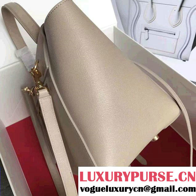 Celine Belt Tote Small Bag in Epsom Leather Apricot