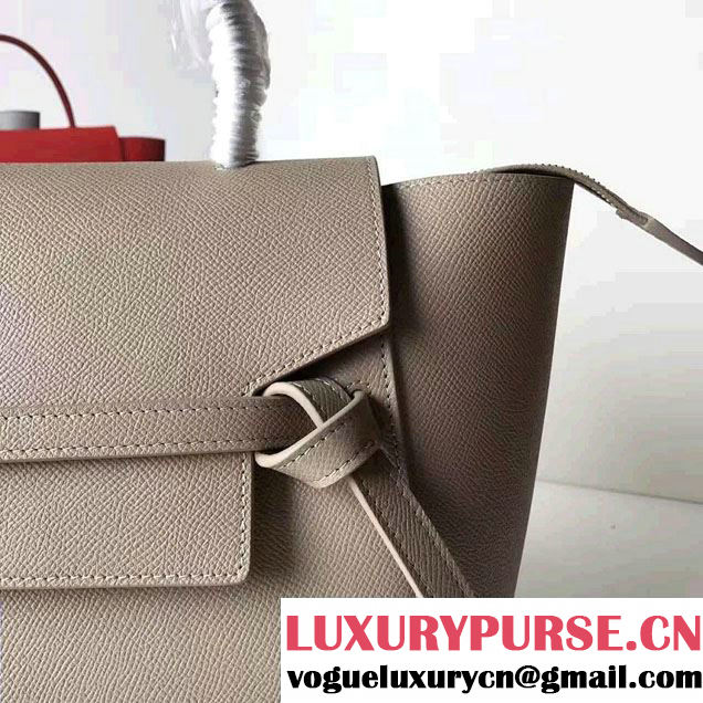 Celine Belt Tote Small Bag in Epsom Leather Light Gary
