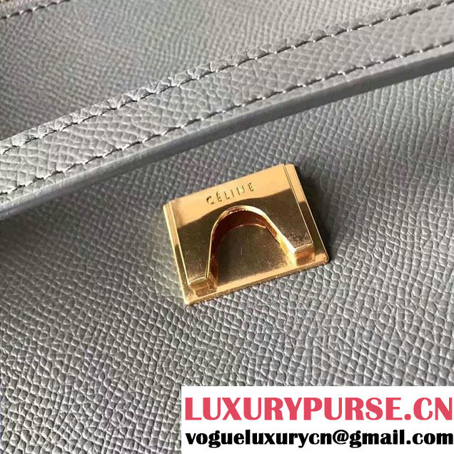 Celine Belt Tote Small Bag in Epsom Leather Dark Gary