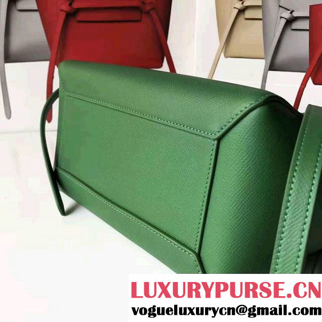Celine Belt Tote Mini Bag in Epsom Leather Green