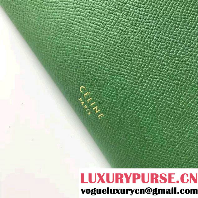 Celine Belt Tote Mini Bag in Epsom Leather Green