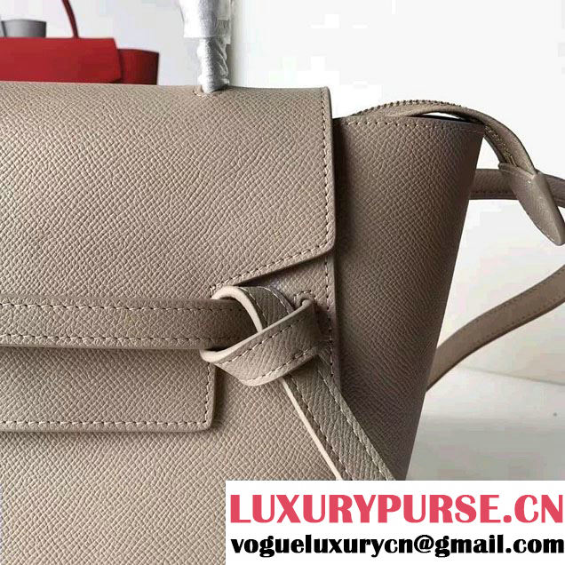 Celine Belt Tote Mini Bag in Epsom Leather Light Gary