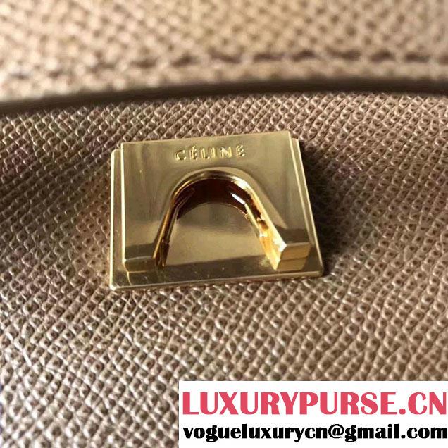 Celine Belt Tote Mini Bag in Epsom Leather Coffee