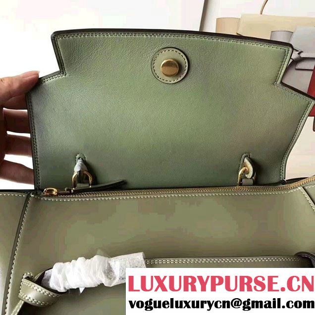 Celine Belt Tote Small Bag in Original Smooth Leather Olive
