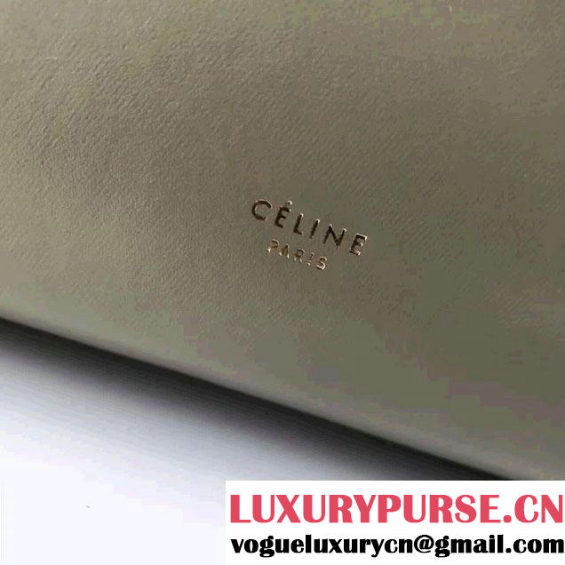 Celine Belt Tote Small Bag in Original Smooth Leather Olive