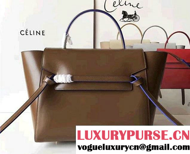 Celine Belt Tote Small Bag in Original Smooth Leather Caramel