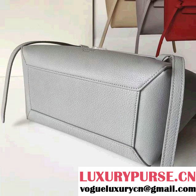 Celine Belt Tote Mini Bag in Original Clemence Leather Grey