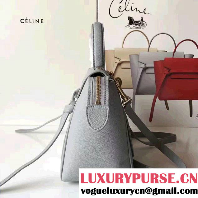 Celine Belt Tote Mini Bag in Original Clemence Leather Grey