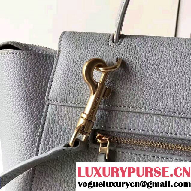 Celine Belt Tote Small Bag in Original Clemence Leather Grey