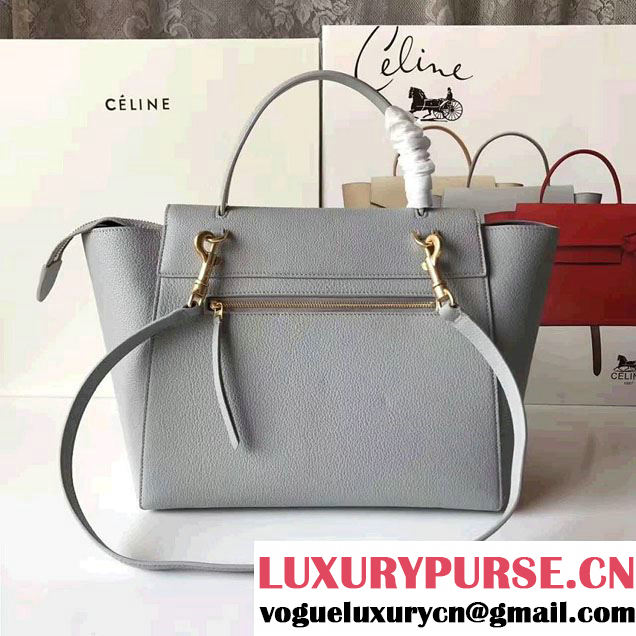 Celine Belt Tote Small Bag in Original Clemence Leather Grey