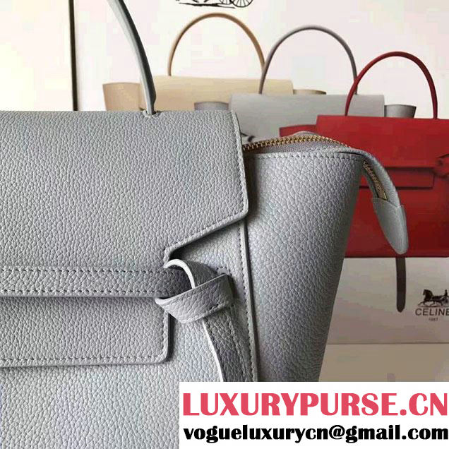 Celine Belt Tote Small Bag in Original Clemence Leather Grey