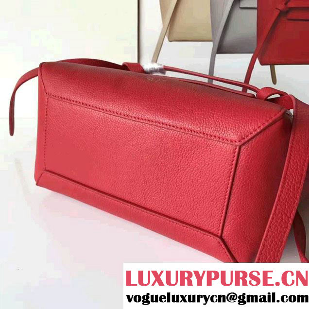 Celine Belt Tote Mini Bag in Original Clemence Leather Red