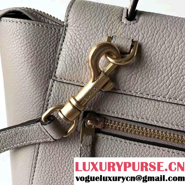 Celine Belt Tote Mini Bag in Original Clemence Leather Lotus Pink