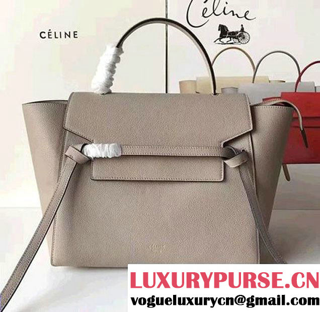 Celine Belt Tote Small Bag in Original Clemence Leather Lotus Pink