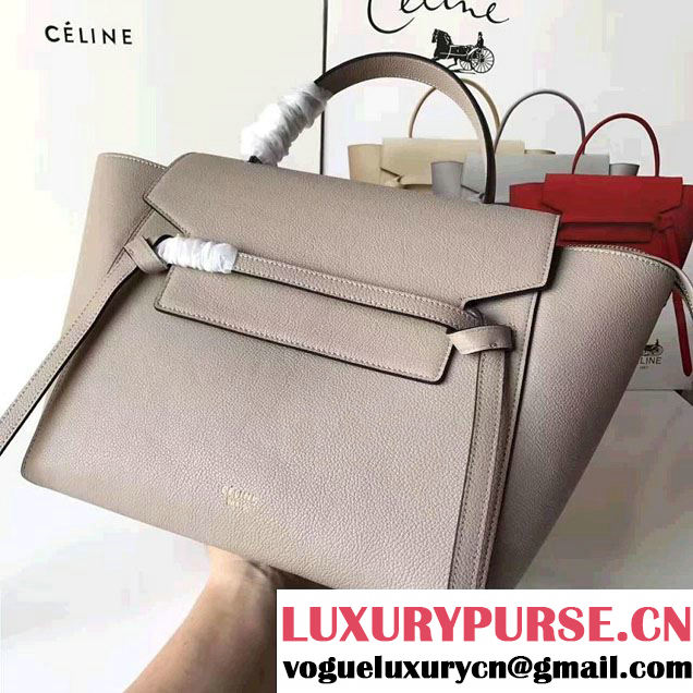 Celine Belt Tote Small Bag in Original Clemence Leather Lotus Pink
