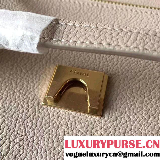 Celine Belt Tote Mini Bag in Original Clemence Leather Ice Cream