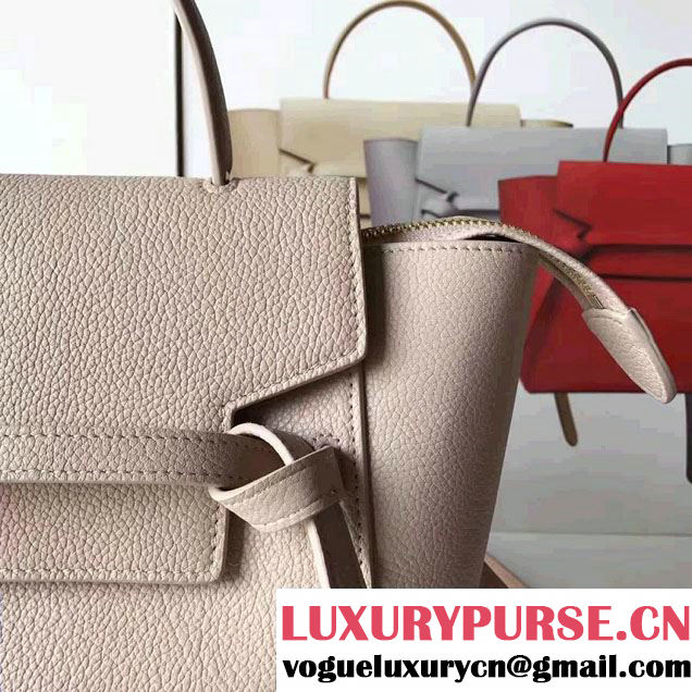 Celine Belt Tote Mini Bag in Original Clemence Leather Ice Cream