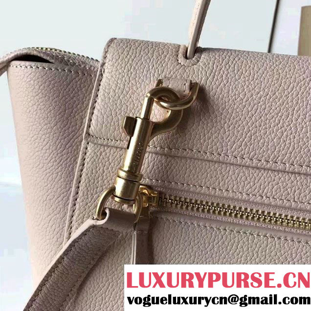 Celine Belt Tote Mini Bag in Original Clemence Leather Ice Cream