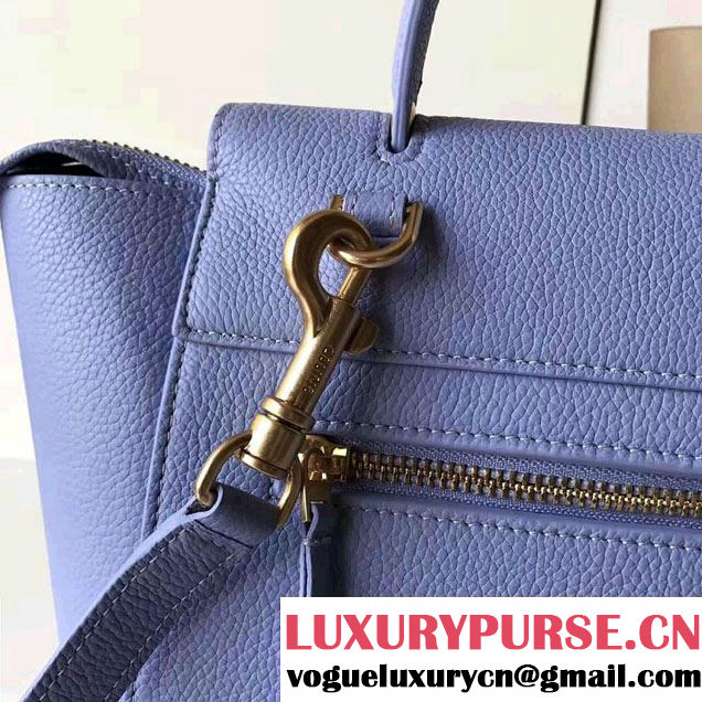 Celine Belt Tote Mini Bag in Original Clemence Leather Light Blue