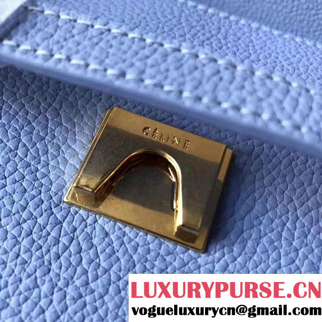 Celine Belt Tote Mini Bag in Original Clemence Leather Light Blue