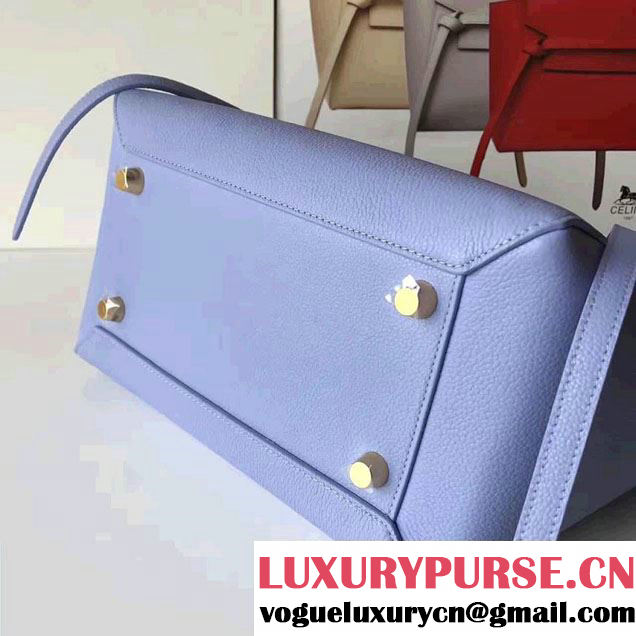 Celine Belt Tote Small Bag in Original Clemence Leather Light Blue