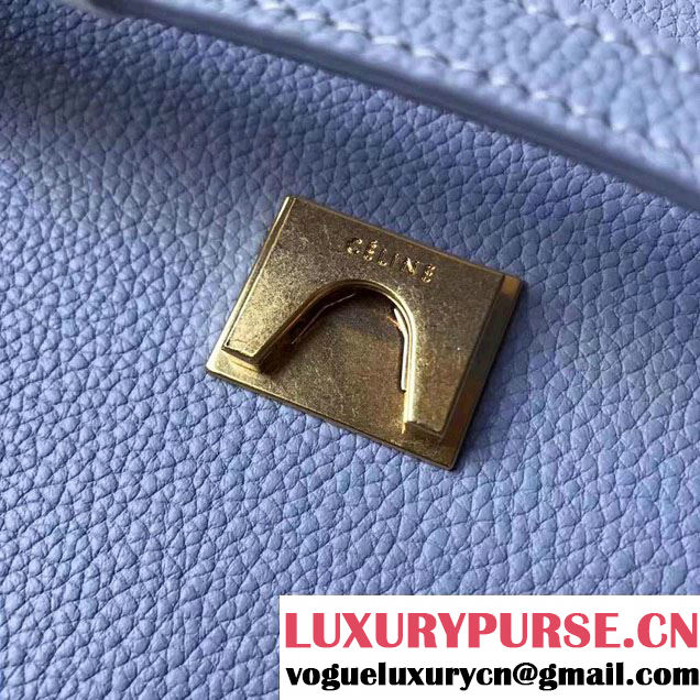 Celine Belt Tote Small Bag in Original Clemence Leather Light Blue