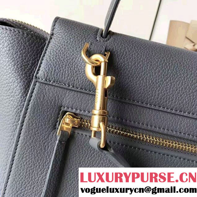 Celine Belt Tote Mini Bag in Original Clemence Leather Dark Gary
