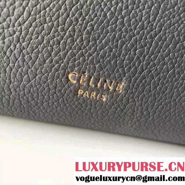 Celine Belt Tote Mini Bag in Original Clemence Leather Dark Gary