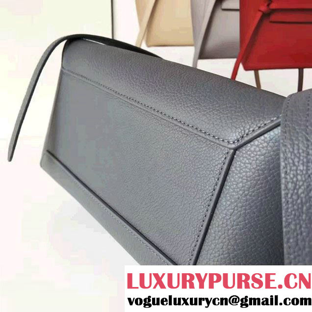 Celine Belt Tote Mini Bag in Original Clemence Leather Dark Gary