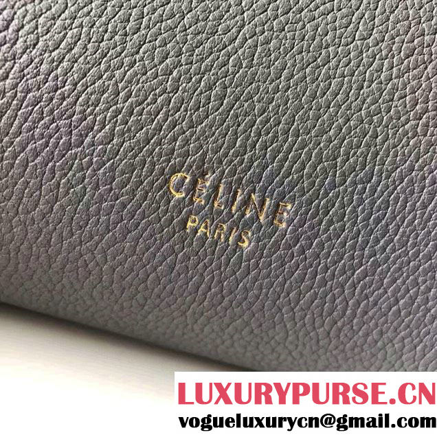 Celine Belt Tote Small Bag in Original Clemence Leather Dark Gary