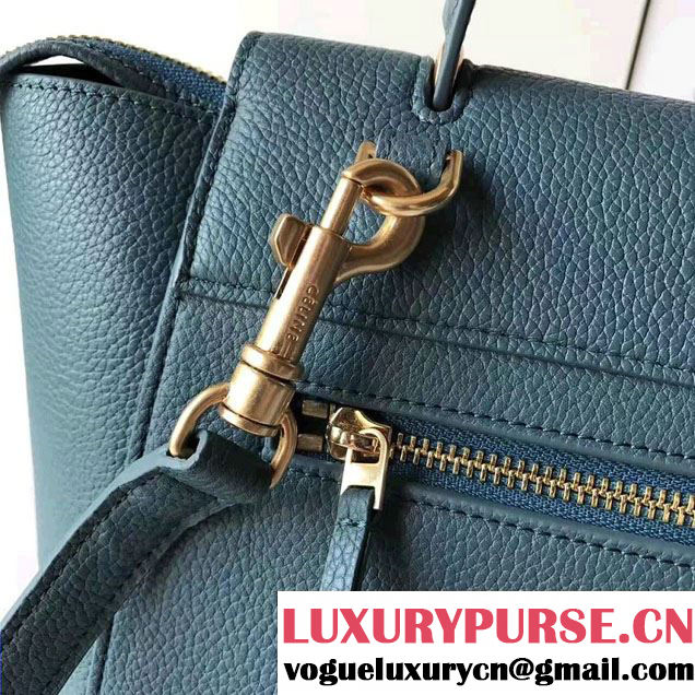 Celine Belt Tote Mini Bag in Original Clemence Leather Ice Green