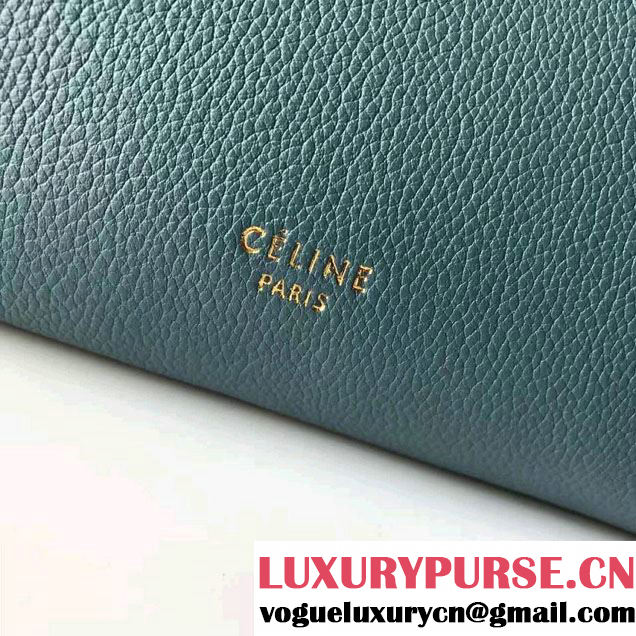 Celine Belt Tote Mini Bag in Original Clemence Leather Ice Green
