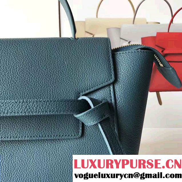 Celine Belt Tote Mini Bag in Original Clemence Leather Ice Green