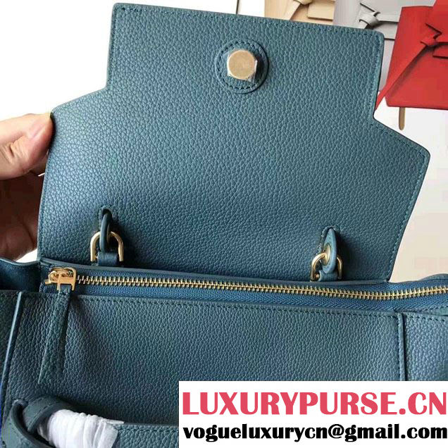 Celine Belt Tote Mini Bag in Original Clemence Leather Ice Green
