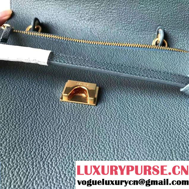 Celine Belt Tote Small Bag in Original Clemence Leather Ice Green
