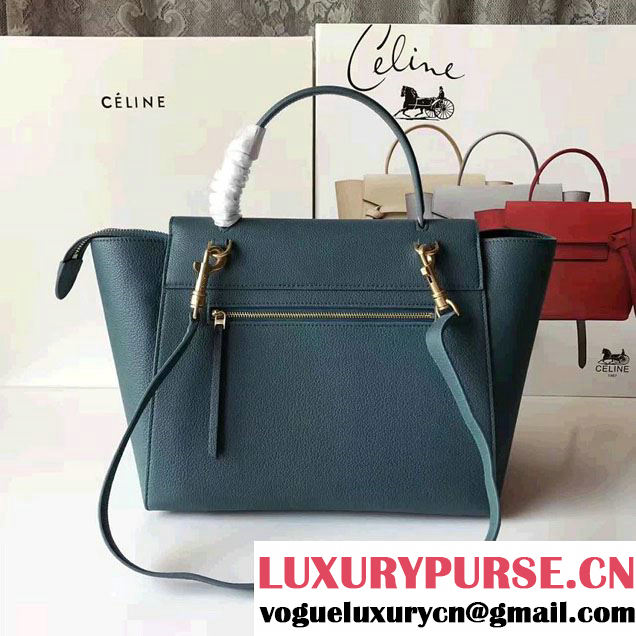 Celine Belt Tote Small Bag in Original Clemence Leather Ice Green