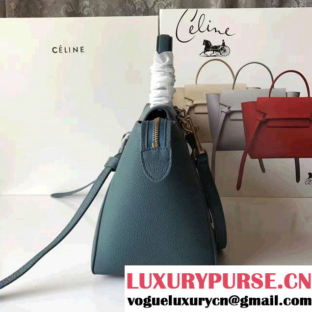 Celine Belt Tote Small Bag in Original Clemence Leather Ice Green
