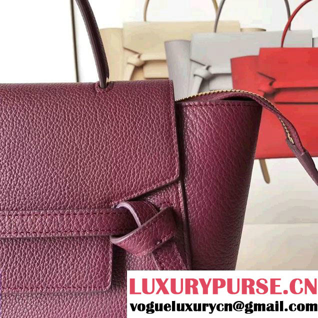 Celine Belt Tote Mini Bag in Original Clemence Leather Fusia