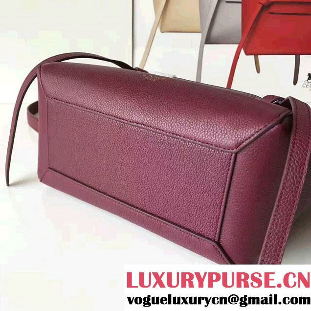 Celine Belt Tote Mini Bag in Original Clemence Leather Fusia
