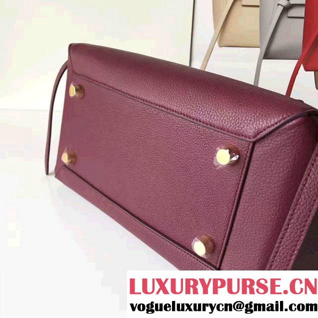 Celine Belt Tote Small Bag in Original Clemence Leather Fusia