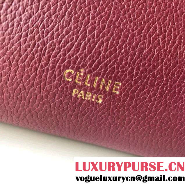 Celine Belt Tote Small Bag in Original Clemence Leather Fusia