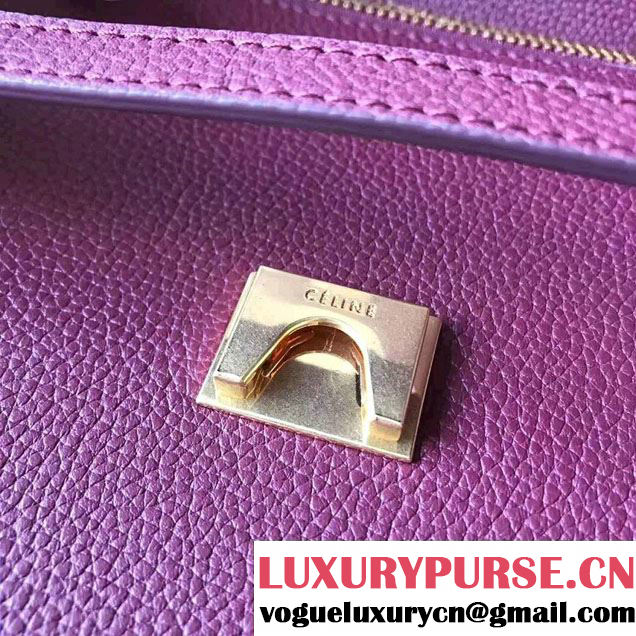 Celine Belt Tote Small Bag in Original Clemence Leather Fusia