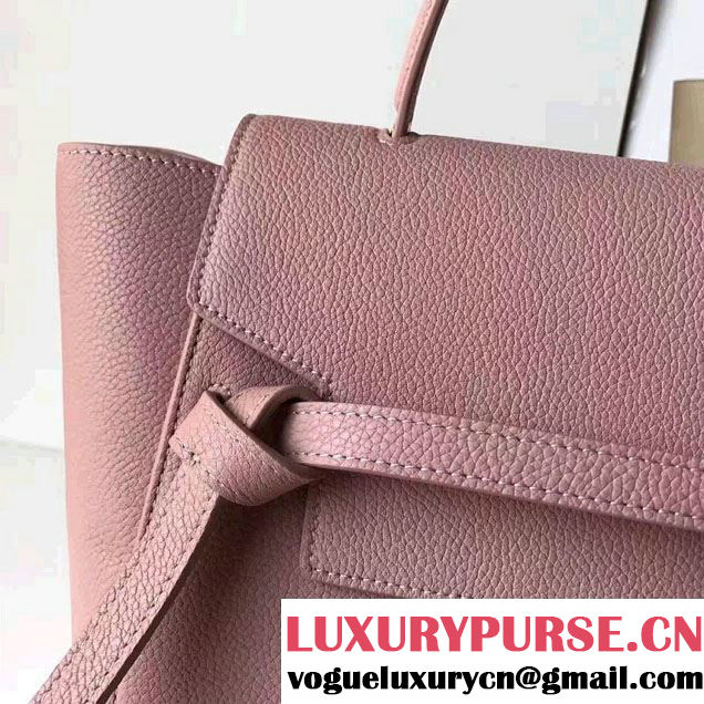 Celine Belt Tote Mini Bag in Original Clemence Leather Pink